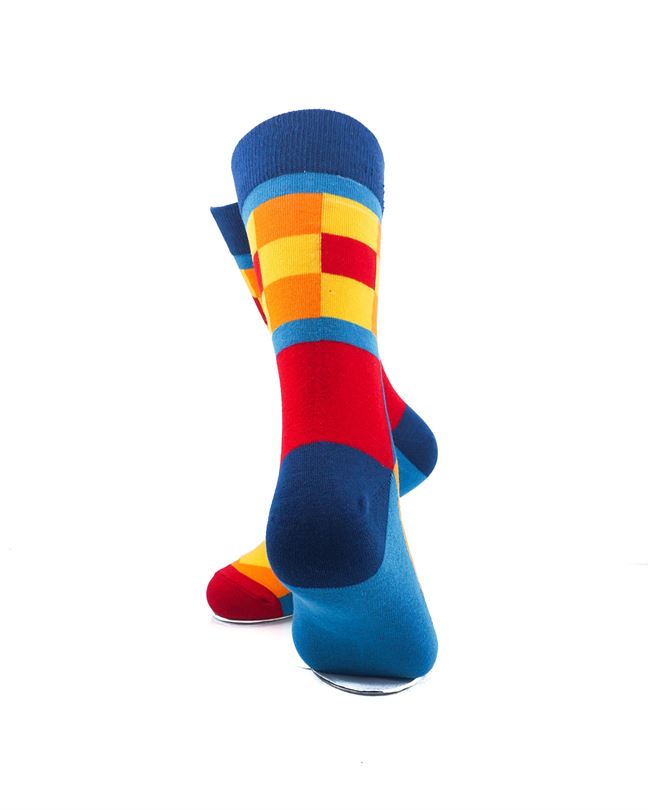 cooldesocks colorful patterns crew socks rear view image