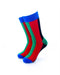 cooldesocks colorful rainbow stripe crew socks front view image