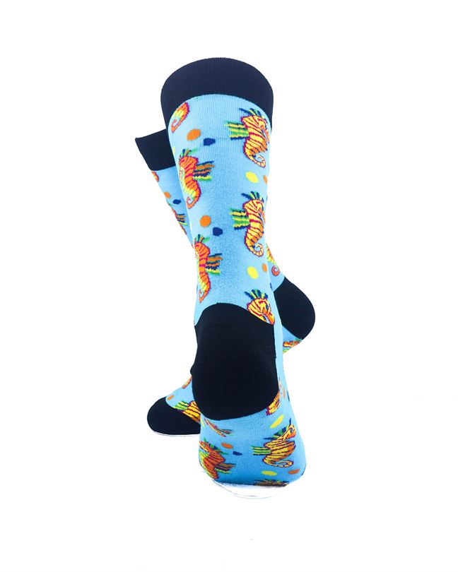 cooldesocks colorful seahorses crew socks rear view image