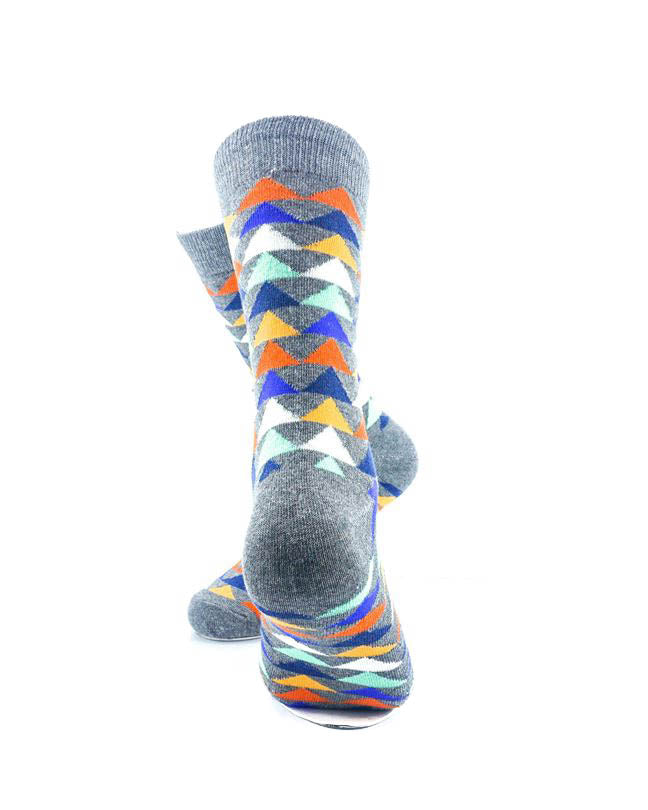cooldesocks colorful triangles neo crew socks rear view image