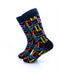 cooldesocks colurful geometry crew socks left view image