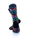 cooldesocks colurful geometry crew socks rear view image
