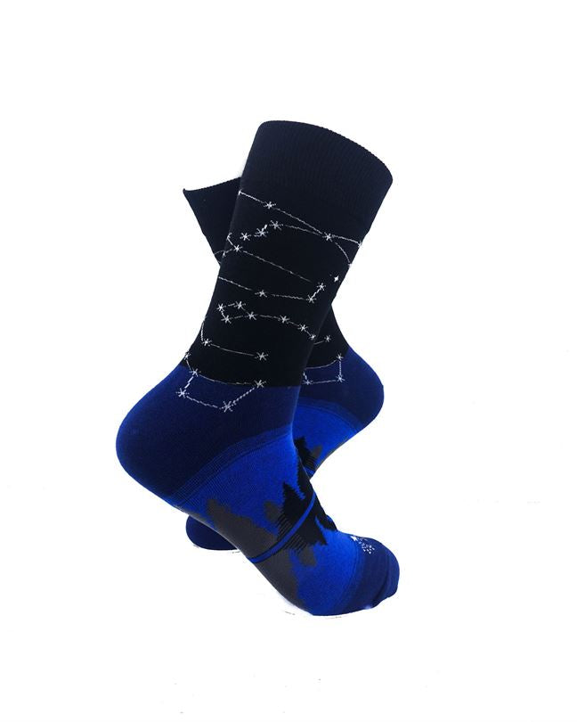 cooldesocks constellations blue spectrum crew socks right view image
