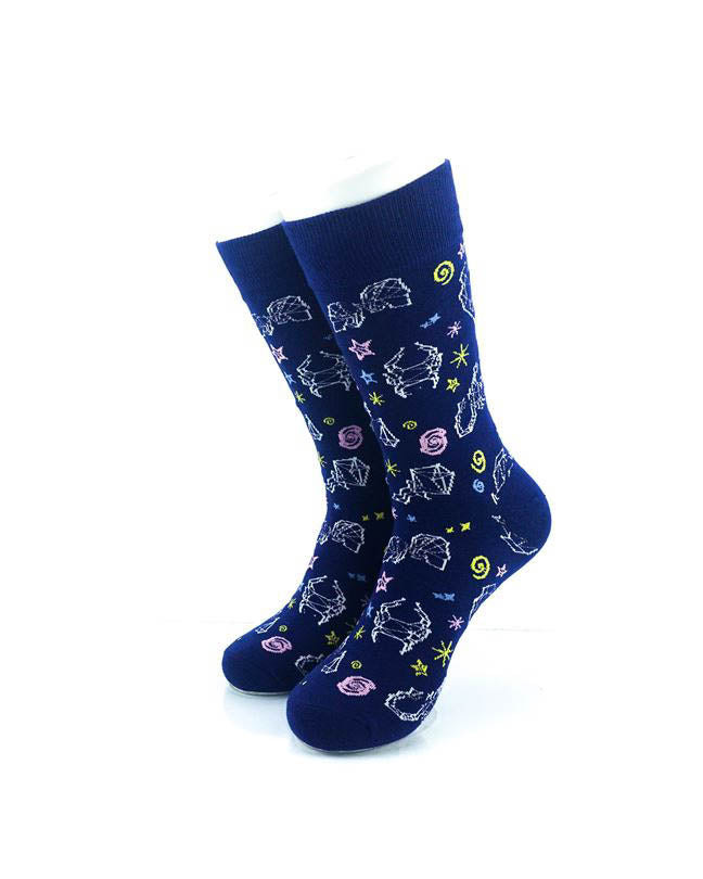 cooldesocks constellations zodiac crew socks front view image