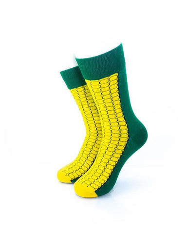 cooldesocks corn crew socks front view image