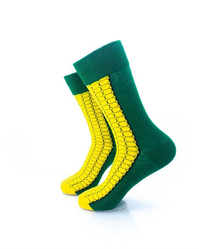 cooldesocks corn crew socks left view image