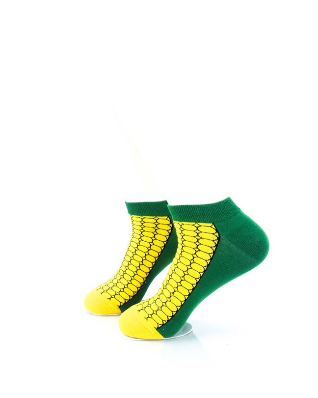 cooldesocks corn on the cob ankle socks left view image