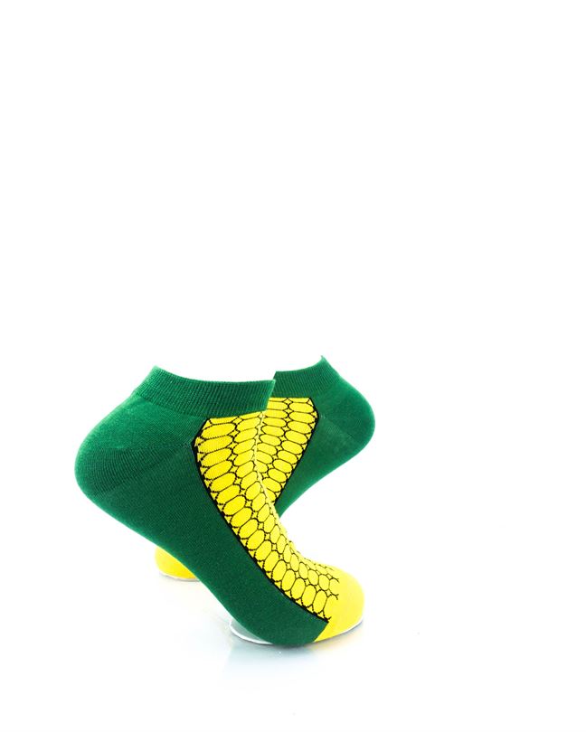 cooldesocks corn on the cob ankle socks right view image
