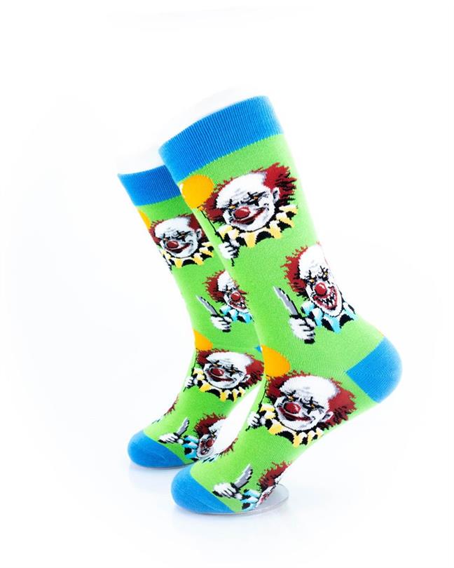 cooldesocks crazy clown crew socks left view image