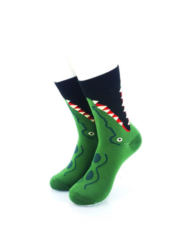 cooldesocks crocodile bite quarter socks front view image