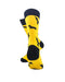 cooldesocks dachshunds pattern yellow crew socks rear view image
