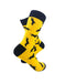 cooldesocks dachshunds pattern yellow crew socks right view image