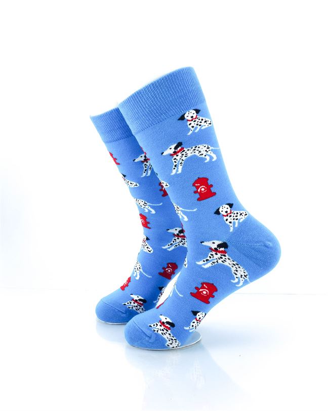 cooldesocks dalmatians fire dog crew socks left view image