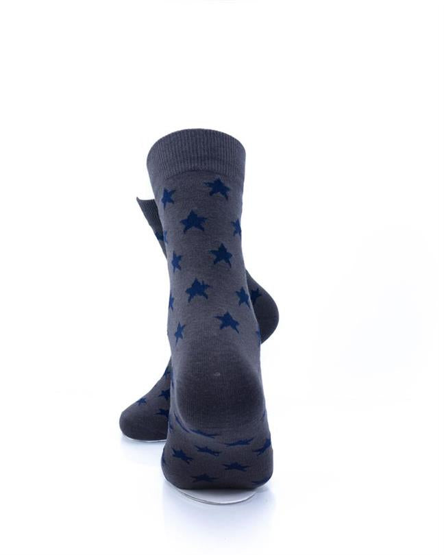 cooldesocks dark stars quarter socks rear view image