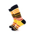 cooldesocks dense striped orange crew socks left view image