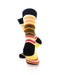 cooldesocks dense striped orange crew socks rear view image