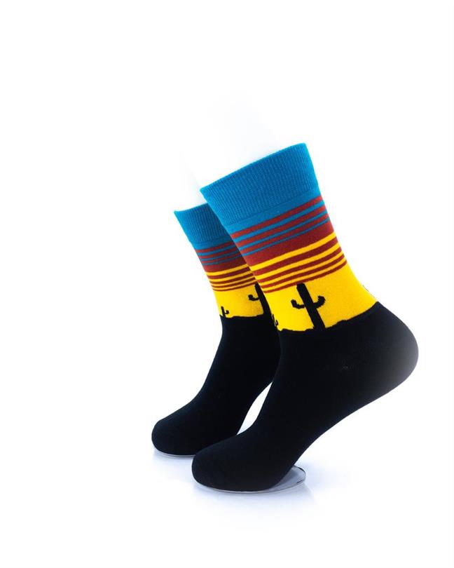 cooldesocks desert sunset quarter socks left view image