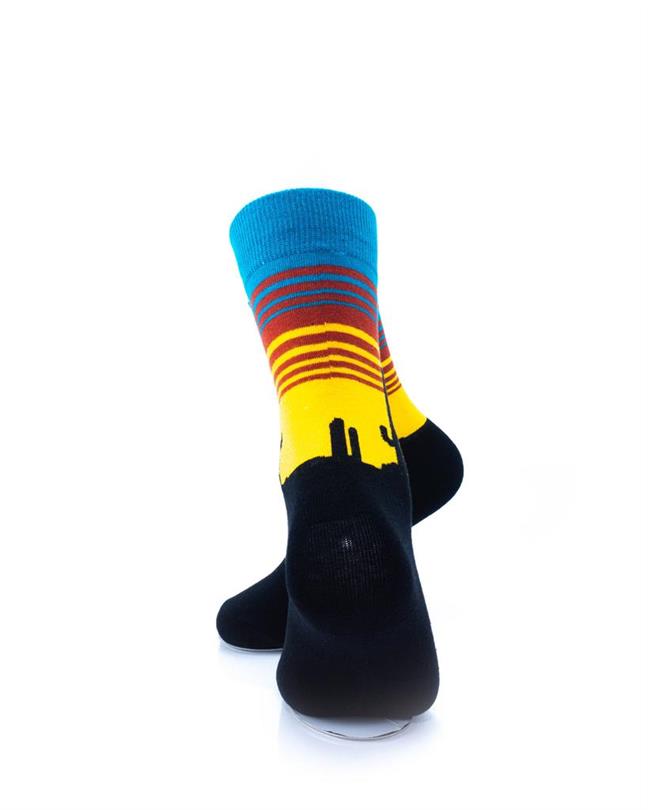 cooldesocks desert sunset quarter socks rear view image