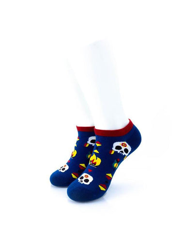 cooldesocks dia de muertos ankle socks front view image