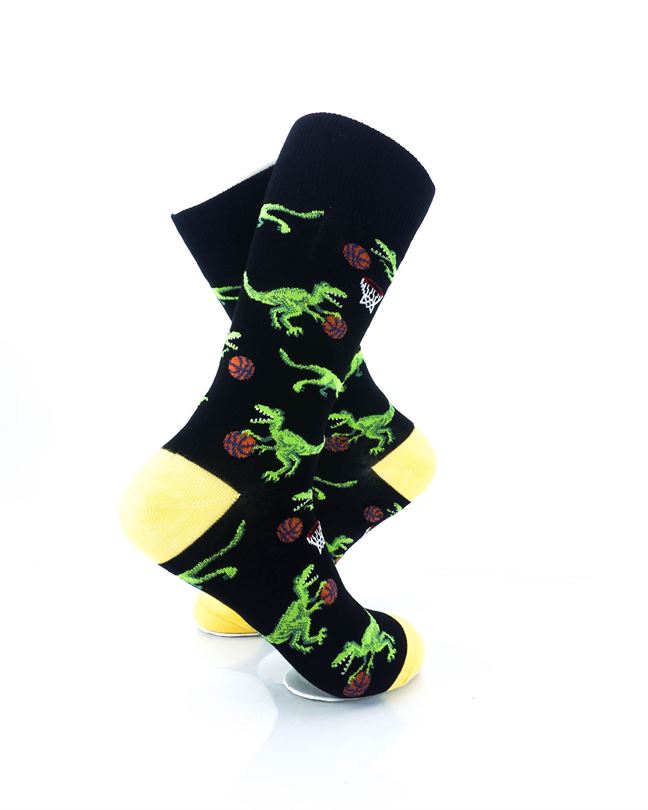 cooldesocks dino dribble crew socks right view image