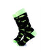 cooldesocks dino print neon green crew socks left view image