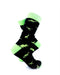 cooldesocks dino print neon green crew socks right view image