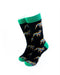 cooldesocks dog poncho green crew socks front view image