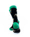cooldesocks dog poncho green crew socks rear view image