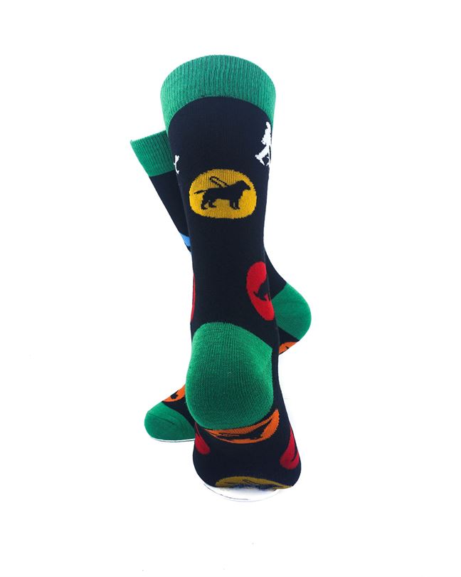 cooldesocks dog walker crew socks rear view image