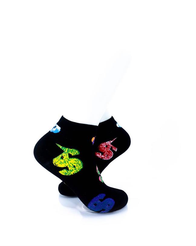 cooldesocks dollars black ankle socks right view image