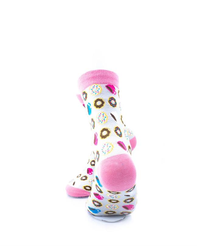 cooldesocks donut and coffee quarter socks rear view image