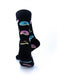 cooldesocks donuts black crew socks rear view image