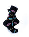 cooldesocks donuts black crew socks right view image