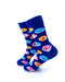 cooldesocks donuts blue crew socks left view image