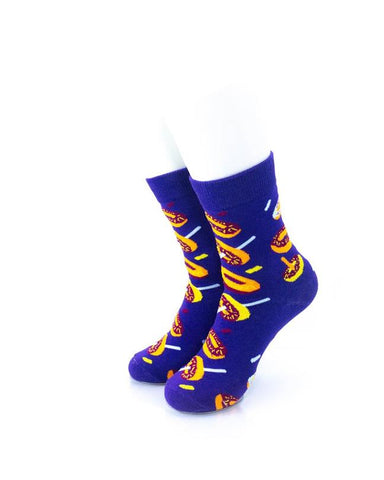 cooldesocks donuts purple quarter socks front view image