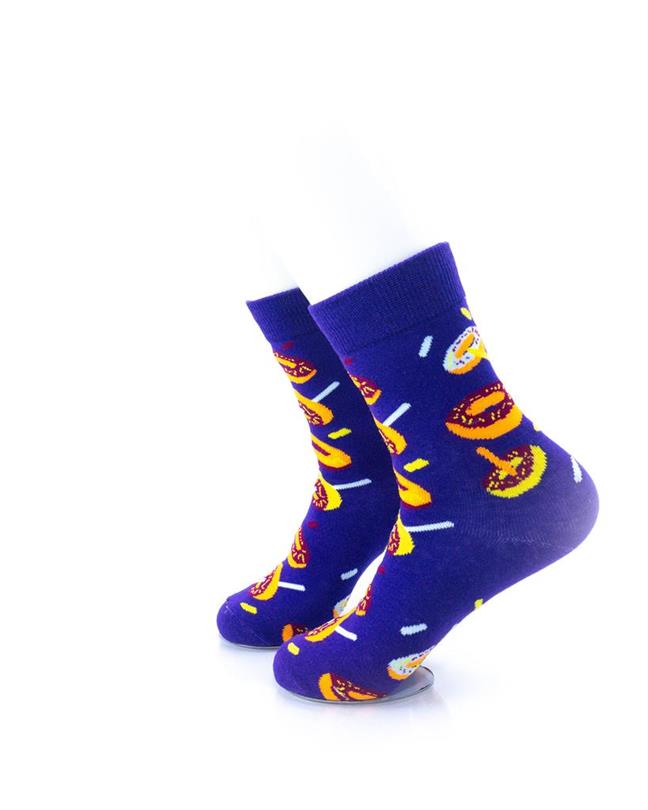 cooldesocks donuts purple quarter socks left view image