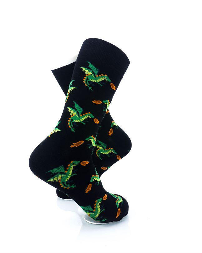 cooldesocks dragon fire crew socks right view image