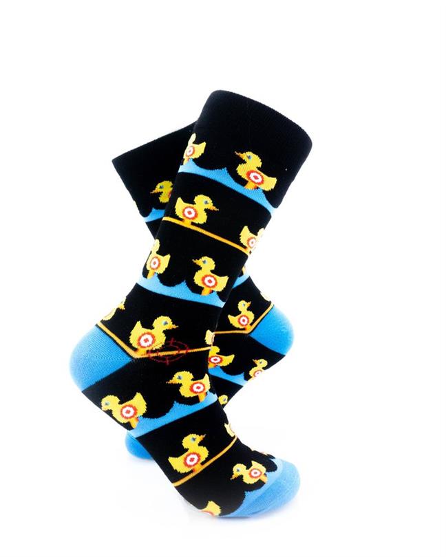 cooldesocks duck carnival black crew socks right view image