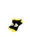 cooldesocks egg spill black ankle socks front view image