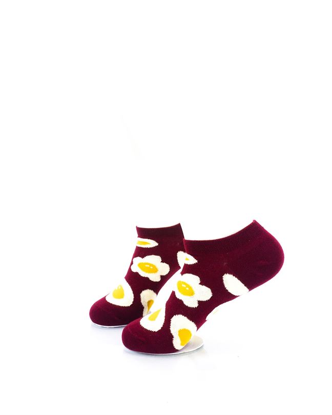cooldesocks egg spill maroon liner socks left view image