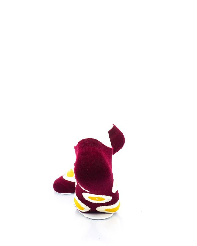 cooldesocks egg spill maroon liner socks rear view image
