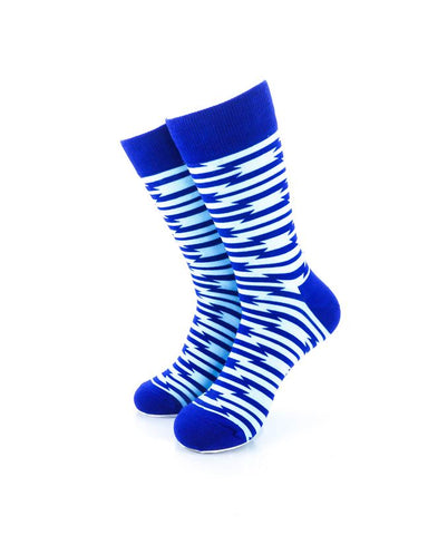 cooldesocks electric blue  crew socks front view image