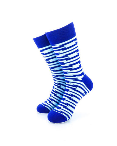 cooldesocks electric blue  crew socks front view image