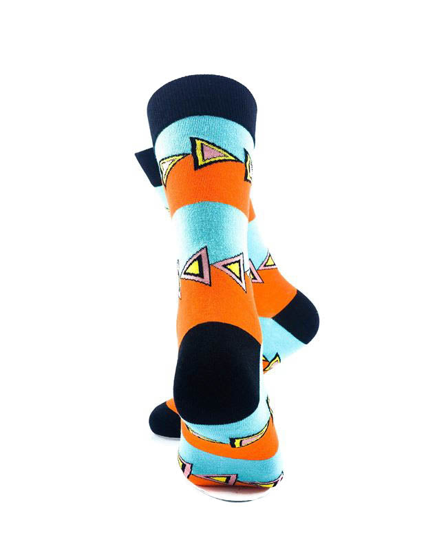 cooldesocks fast forward stripes crew socks rear view image