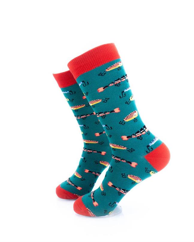 cooldesocks fishing lure aqua crew socks left view image