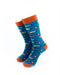 cooldesocks fishing lure teal crew socks front view image