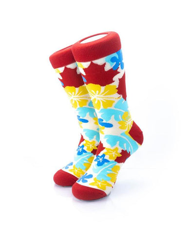 cooldesocks flowering maple crew socks front view image