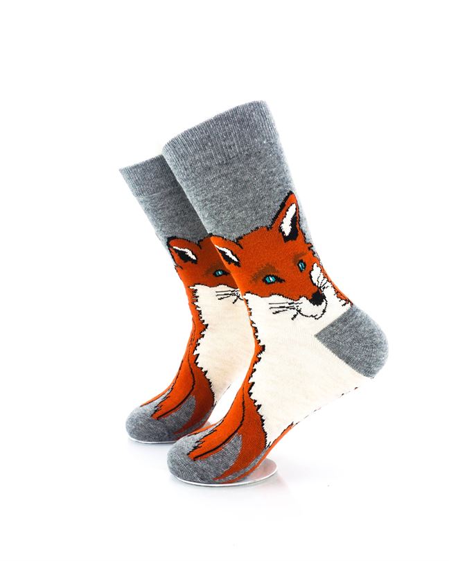 cooldesocks fox face crew socks left view image