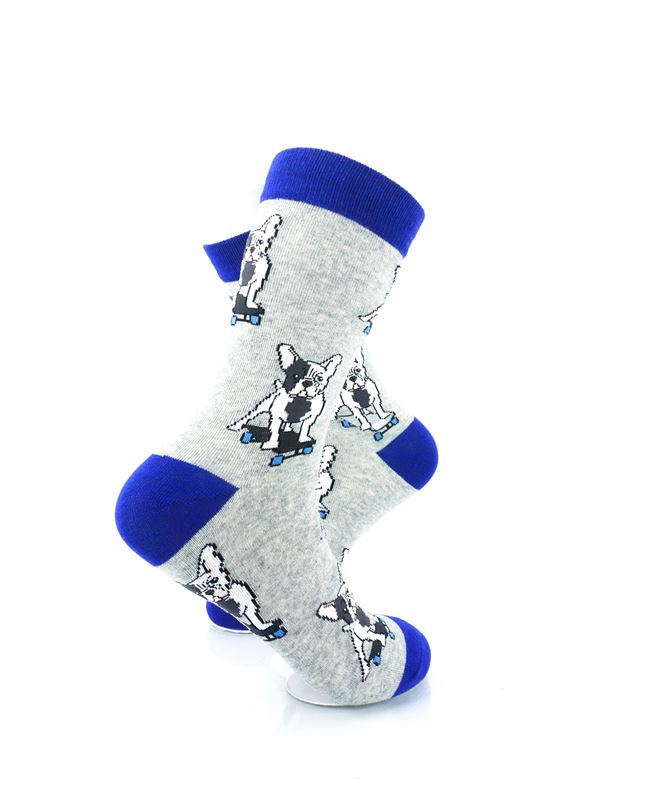 cooldesocks french bulldog skating crew socks right view image