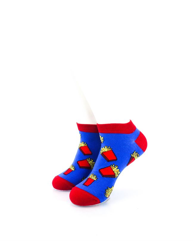 cooldesocks french fries ankle socks front view image